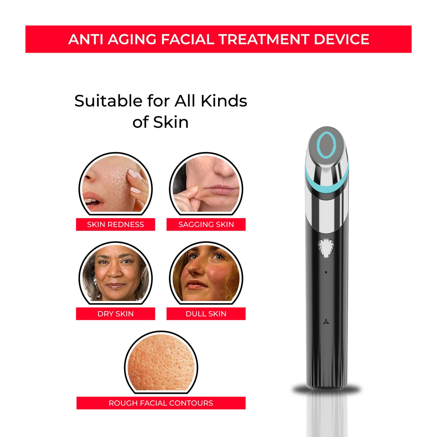 GlowLift™ EMS Microcurrent Facial Device – Skin Rejuvenation & Anti-Aging Toning Tool