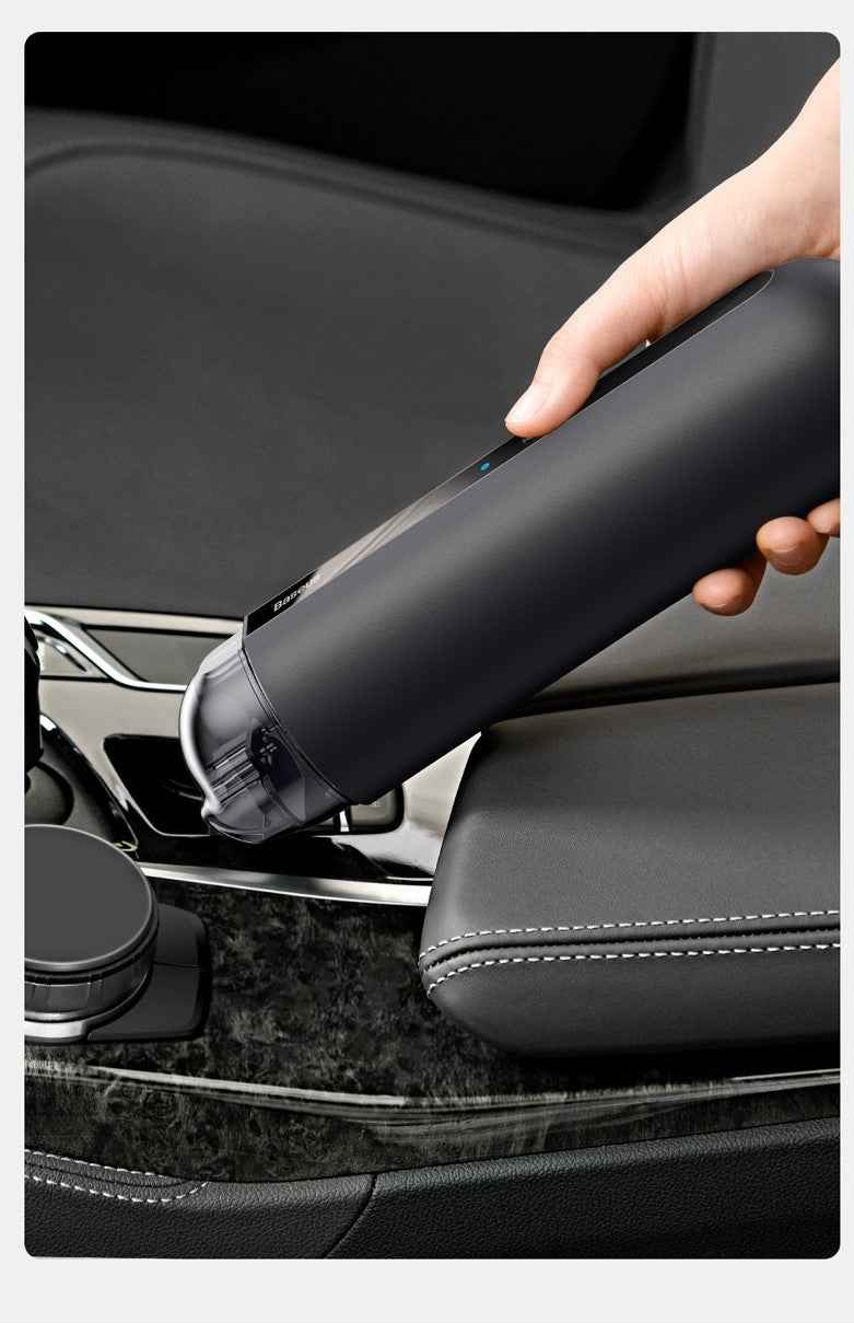 BASEUS Wireless Car Vacuum Cleaner – 5000Pa Suction, HEPA Filter, 6000mAh Battery – Dark Night Green & Bright Moon White
