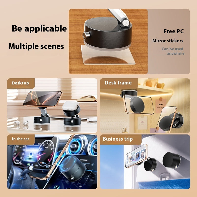 Magnetic Foldable Car Phone Holder – Strong Vacuum Suction Cup, 360° Rotation, Hands-Free Navigation Mount"