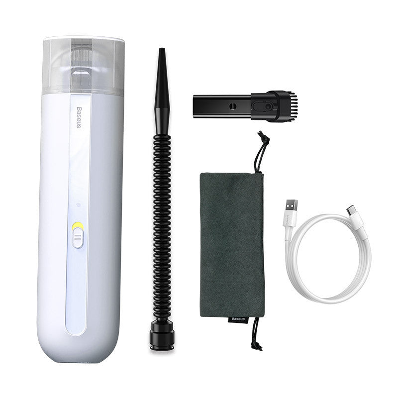 BASEUS Wireless Car Vacuum Cleaner – 5000Pa Suction, HEPA Filter, 6000mAh Battery – Dark Night Green & Bright Moon White