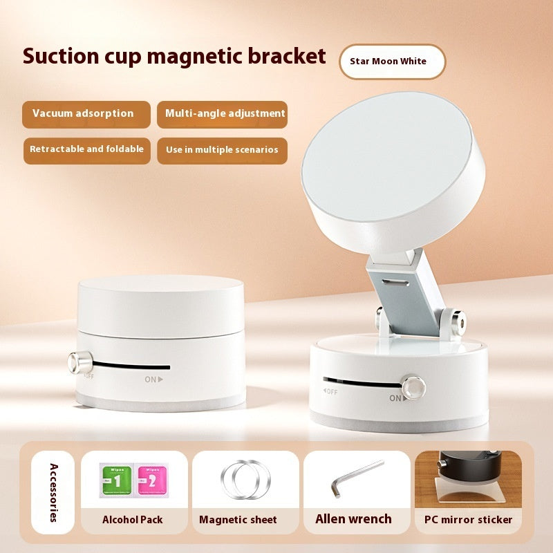 Magnetic Foldable Car Phone Holder – Strong Vacuum Suction Cup, 360° Rotation, Hands-Free Navigation Mount"