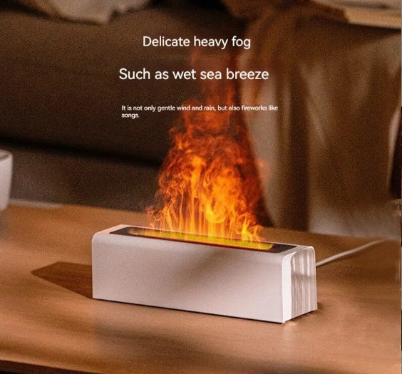 Flame Glow™ USB Aroma Diffuser – Rainy Night Ambience & Relaxing Mist