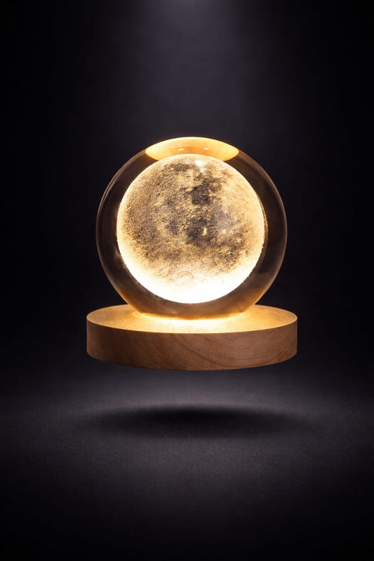 MOON  crystal ball lamp  -3D Moon night light USB  Table lamp for Bedroom Home Decore style  & gift