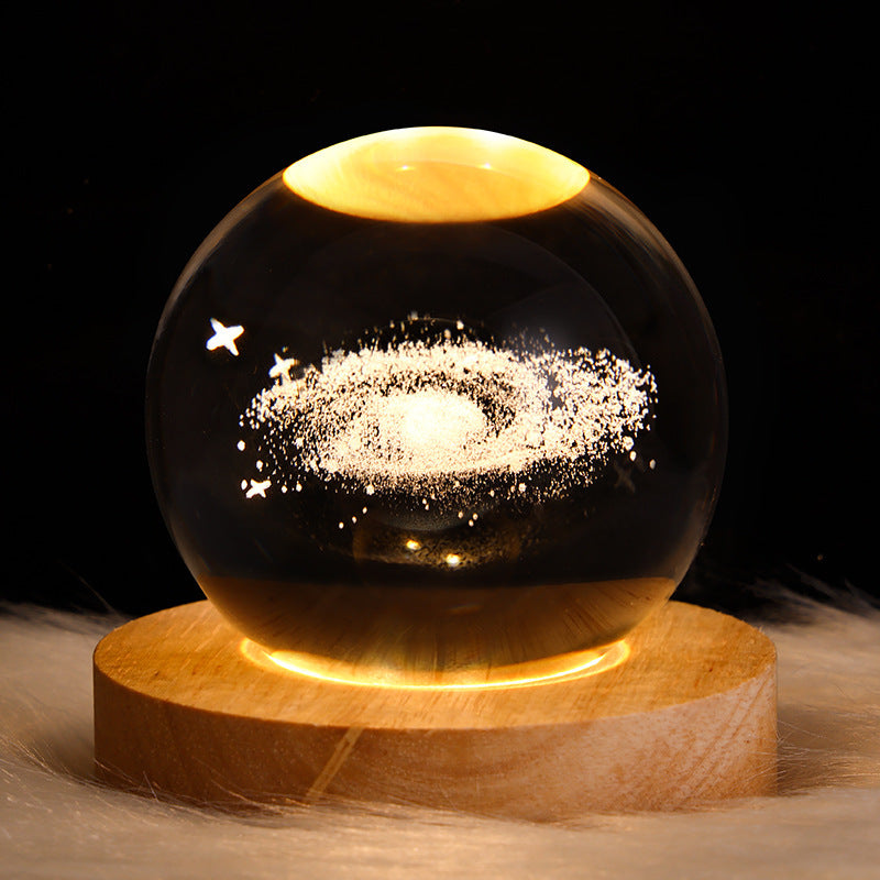 MOON  crystal ball lamp  -3D Moon night light USB  Table lamp for Bedroom Home Decore style  & gift