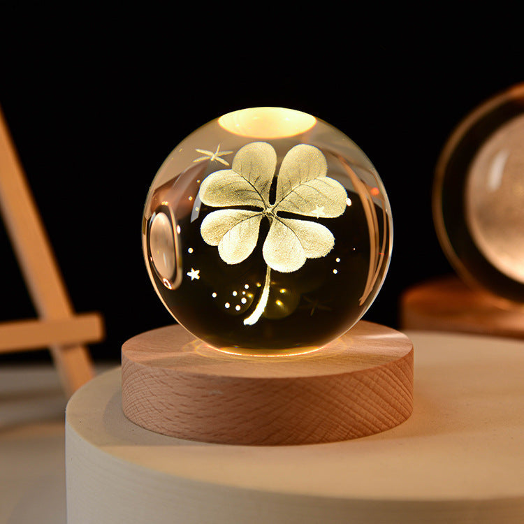 MOON  crystal ball lamp  -3D Moon night light USB  Table lamp for Bedroom Home Decore style  & gift