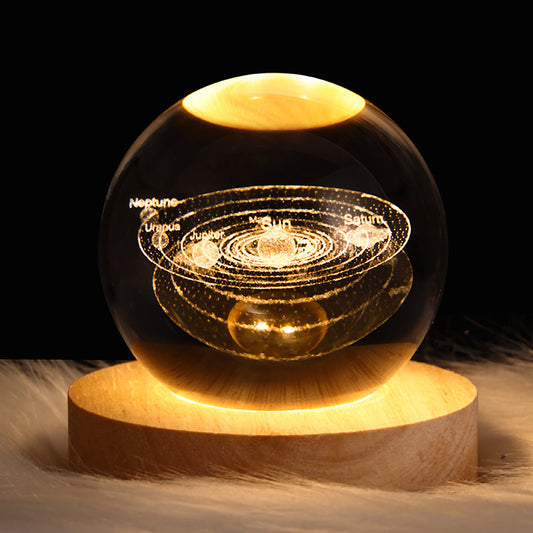 MOON  crystal ball lamp  -3D Moon night light USB  Table lamp for Bedroom Home Decore style  & gift